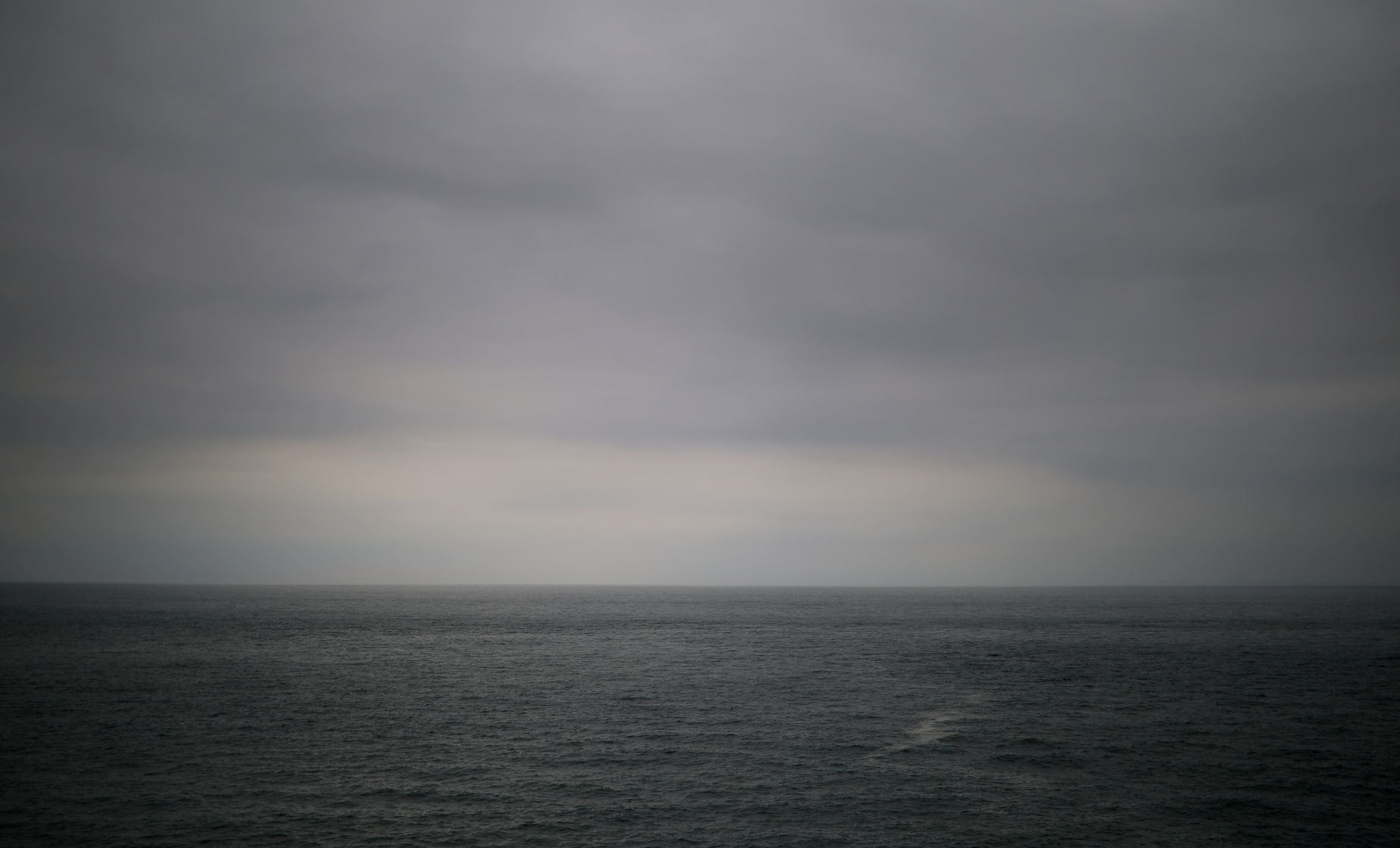 A thick cover of Altostratus blankets the Bristol Channel between the English mainland and Lundy